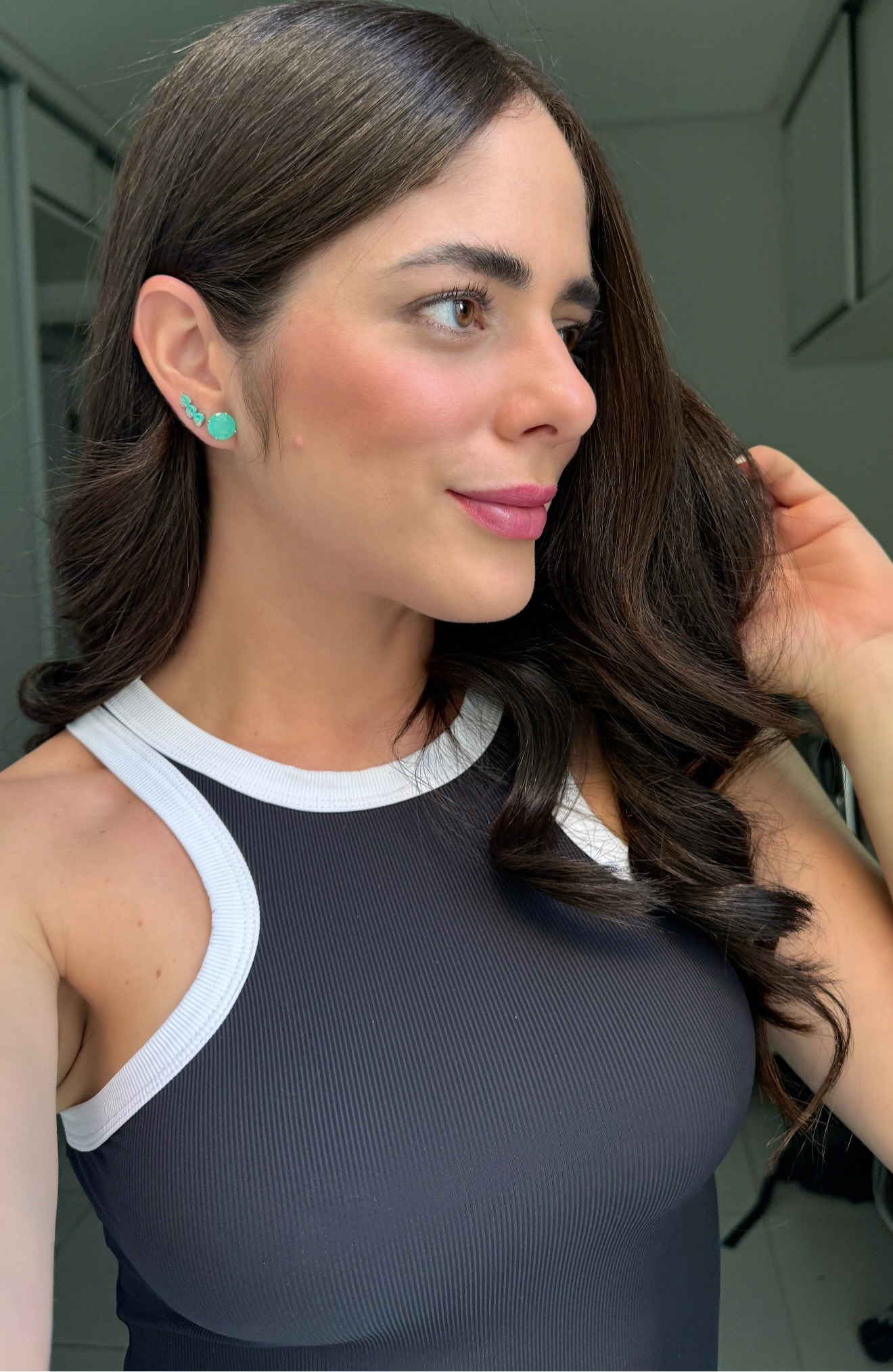 Brinco Ear Cuff Mini Três Corações Prata 925