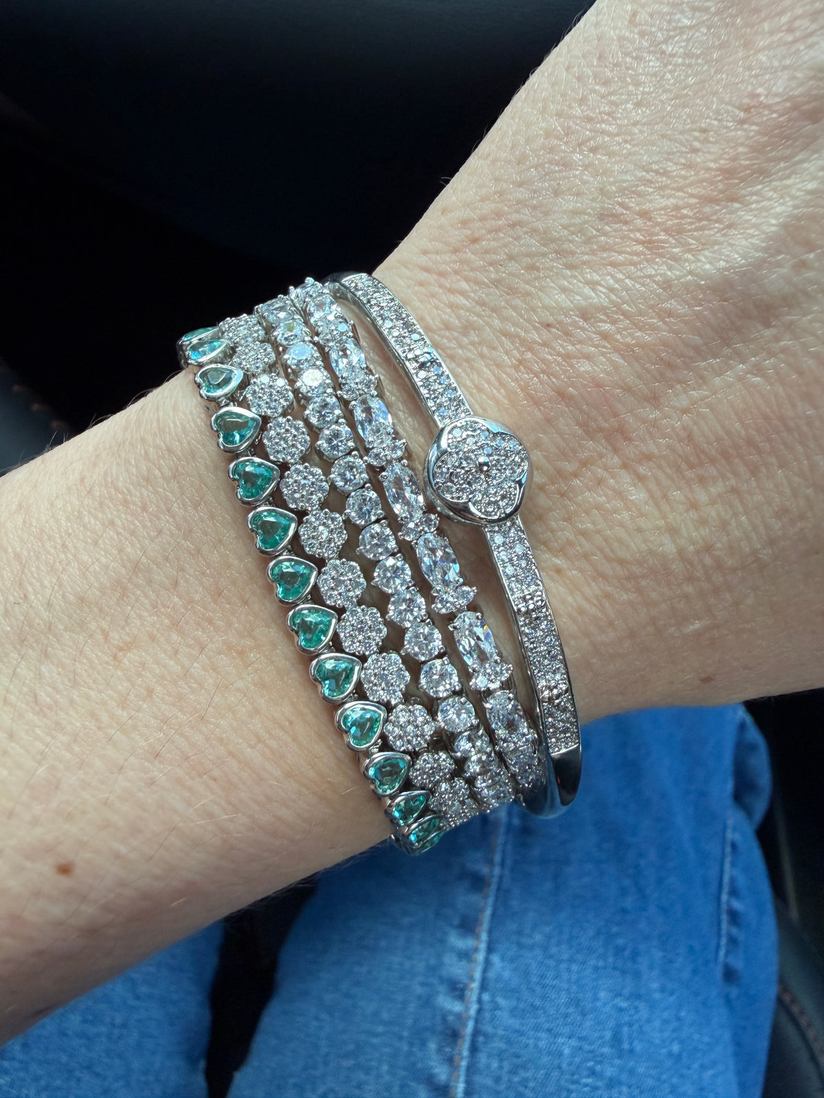 Bracelete Flower Cravejado