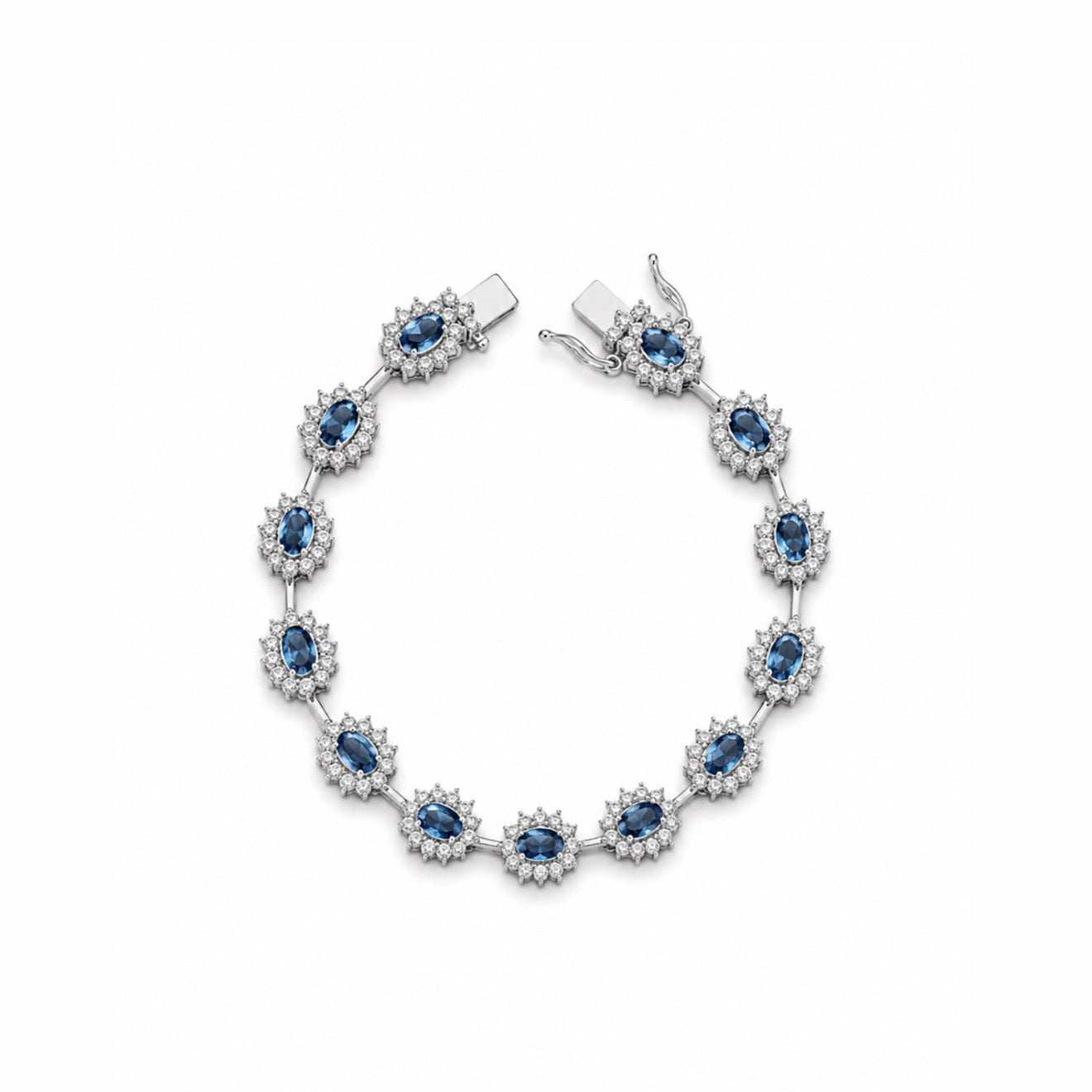 Pulseira Fio Faca Oval Cravejada