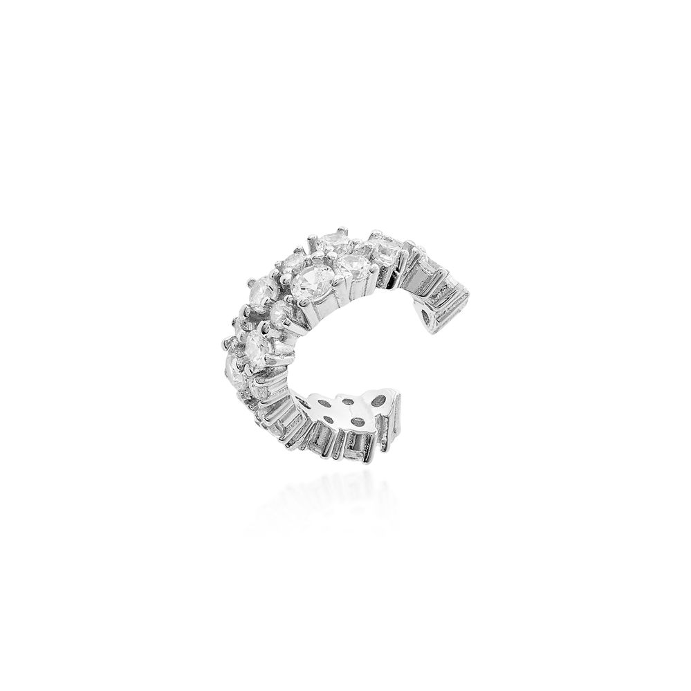 Piercing Fake Micro Cravejado Prata 925