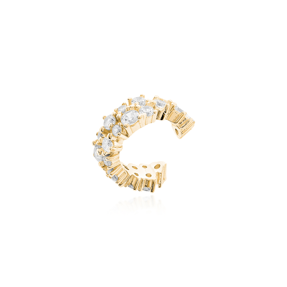 Piercing Fake Micro Cravejado Prata 925