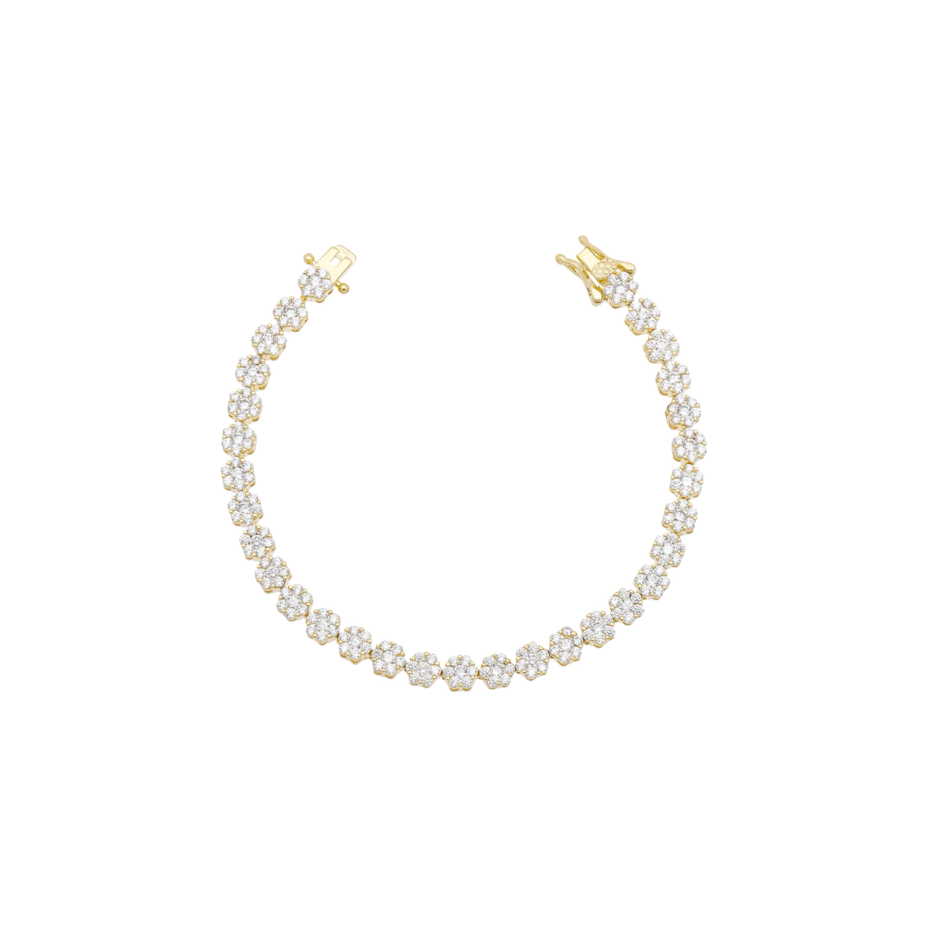 Pulseira Florzinha Luxo Prata 925