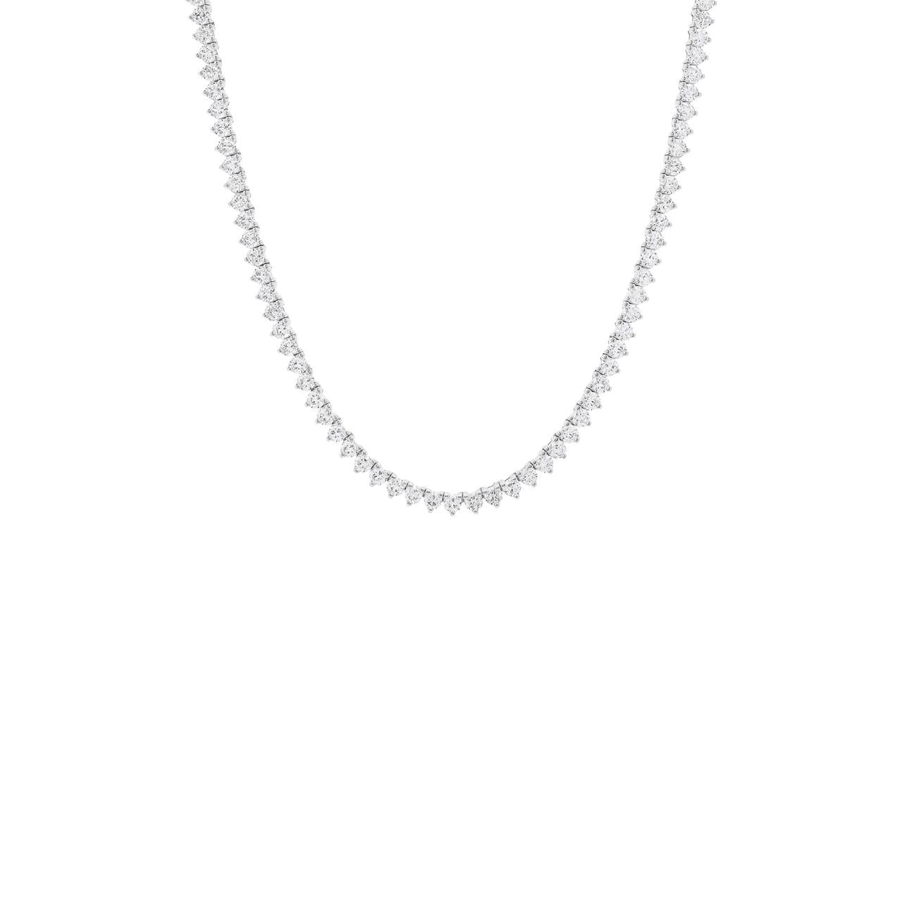 Colar Riviera Três Garras 3mm Prata 925