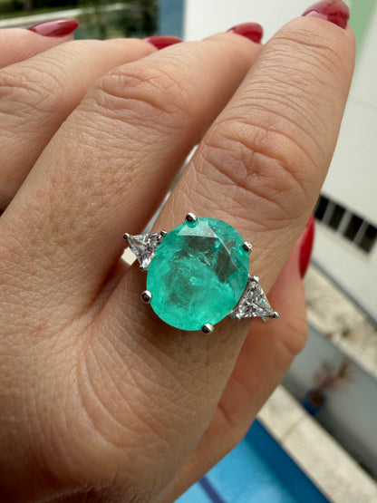 Anel Colombiana Oval Prata 925