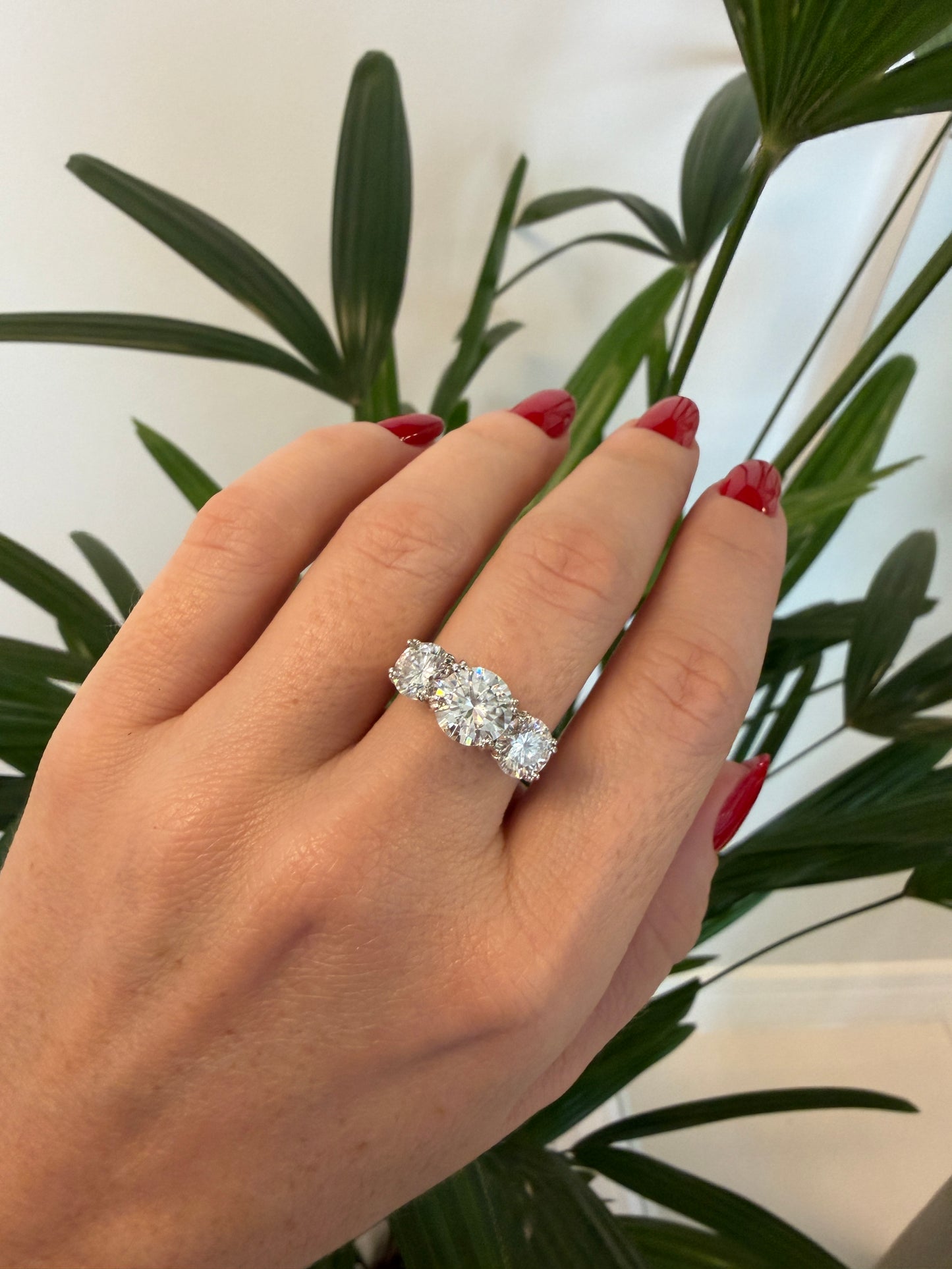 Anel Trio em Moissanite Prata 925