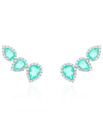 Brinco Ear Cuff Três Gotas Prata 925