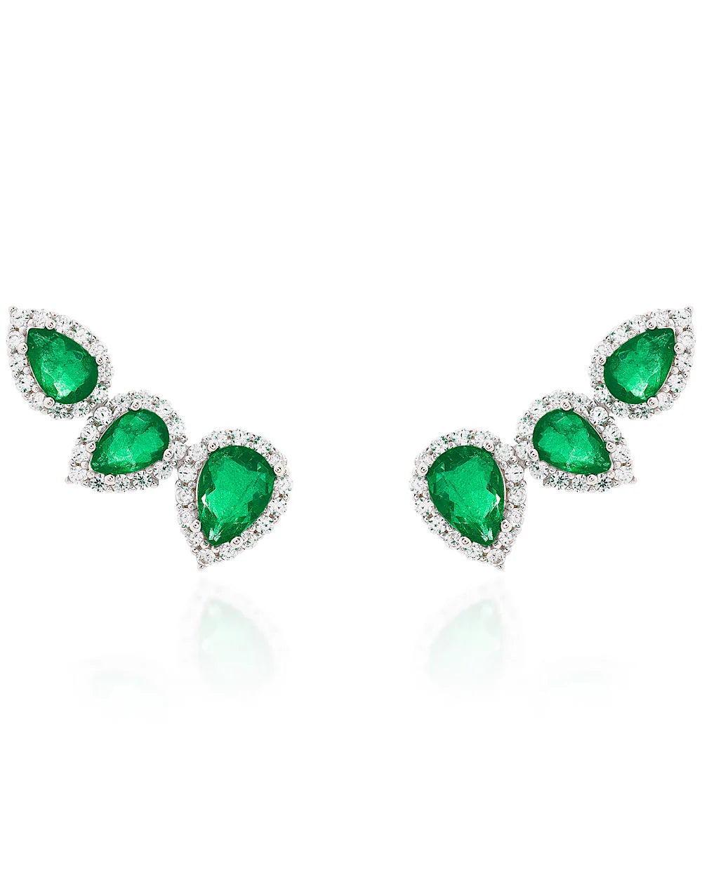 Brinco Ear Cuff Três Gotas Prata 925