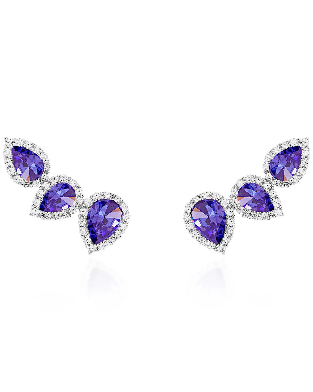 Brinco Ear Cuff Três Gotas Prata 925