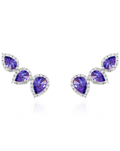 Brinco Ear Cuff Três Gotas Prata 925