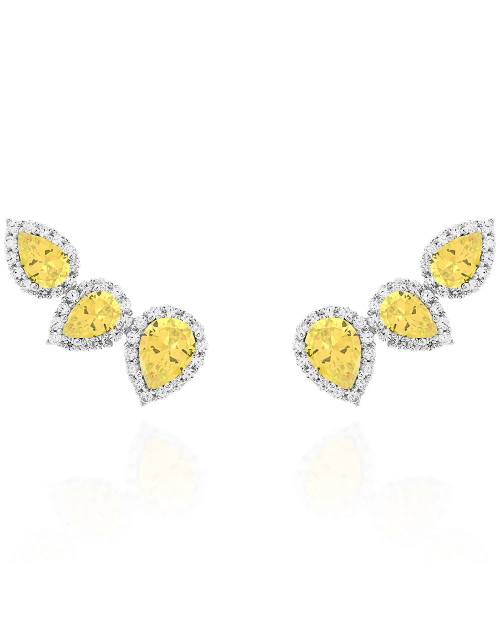 Brinco Ear Cuff Três Gotas Prata 925