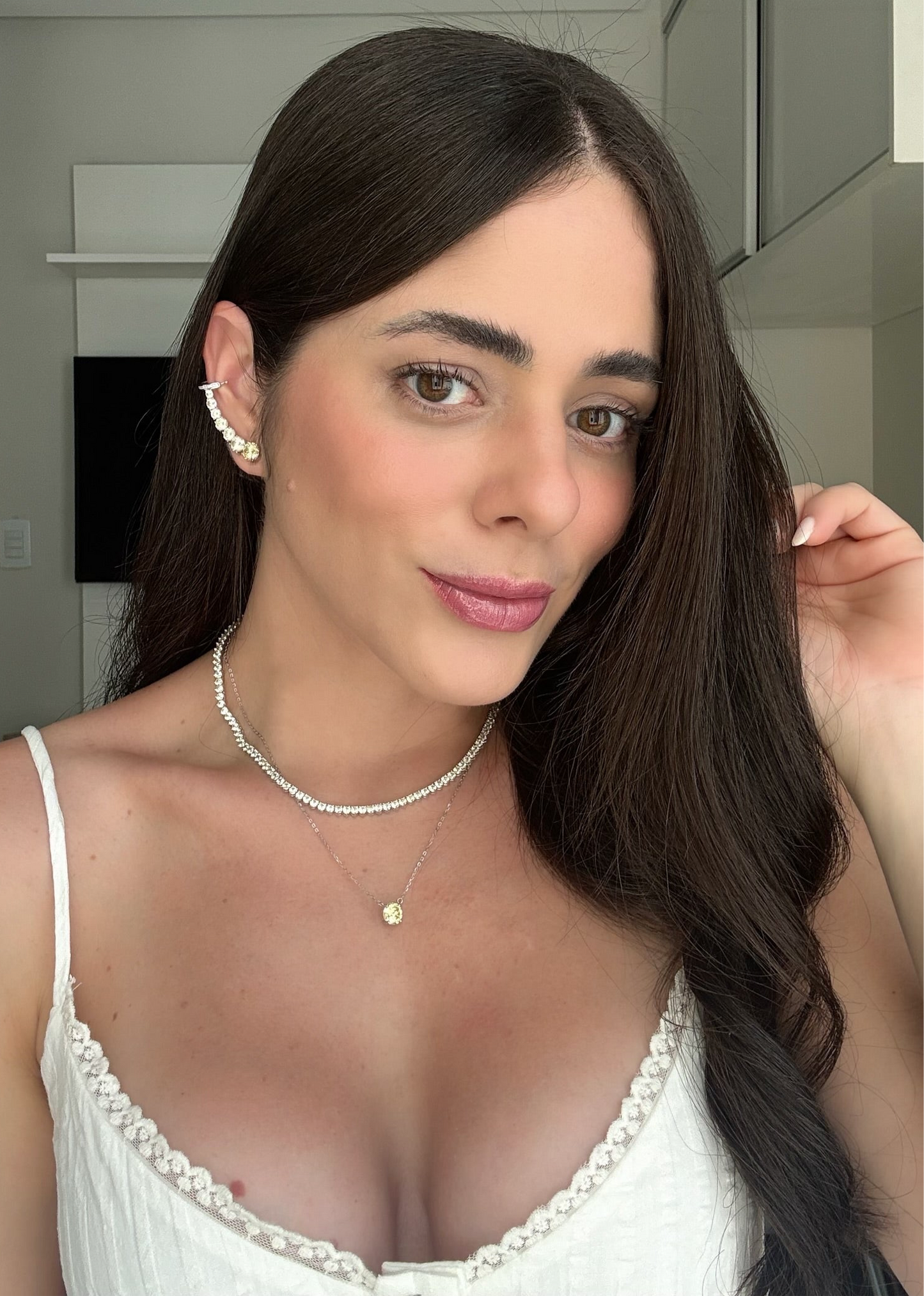 Ear Cuff Pontos de Luz Prata 925