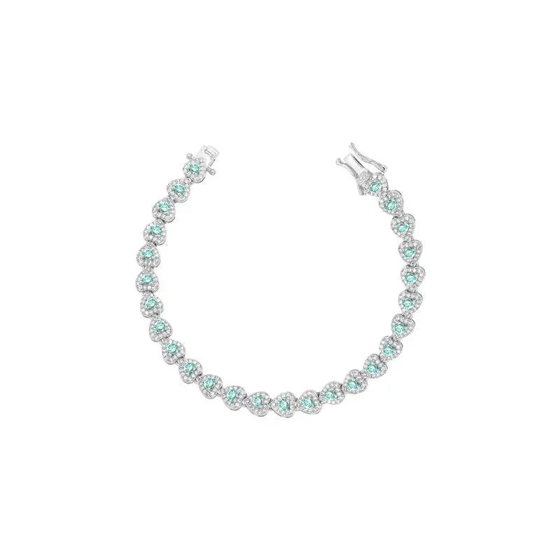 Pulseira Corações Cravejados