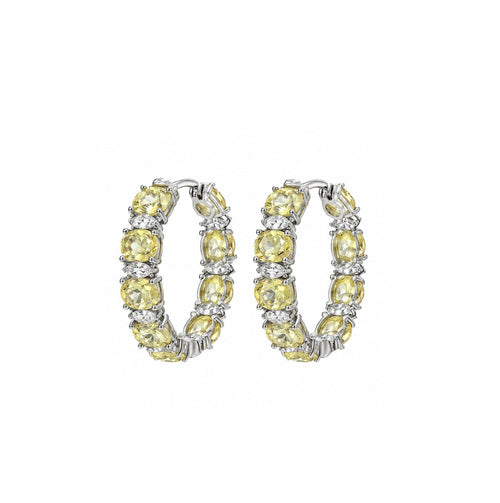 Argola Oval Fancy Yellow