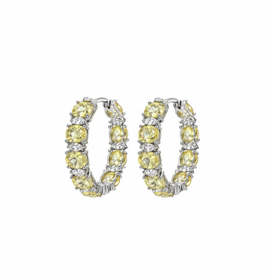 Argola Oval Fancy Yellow