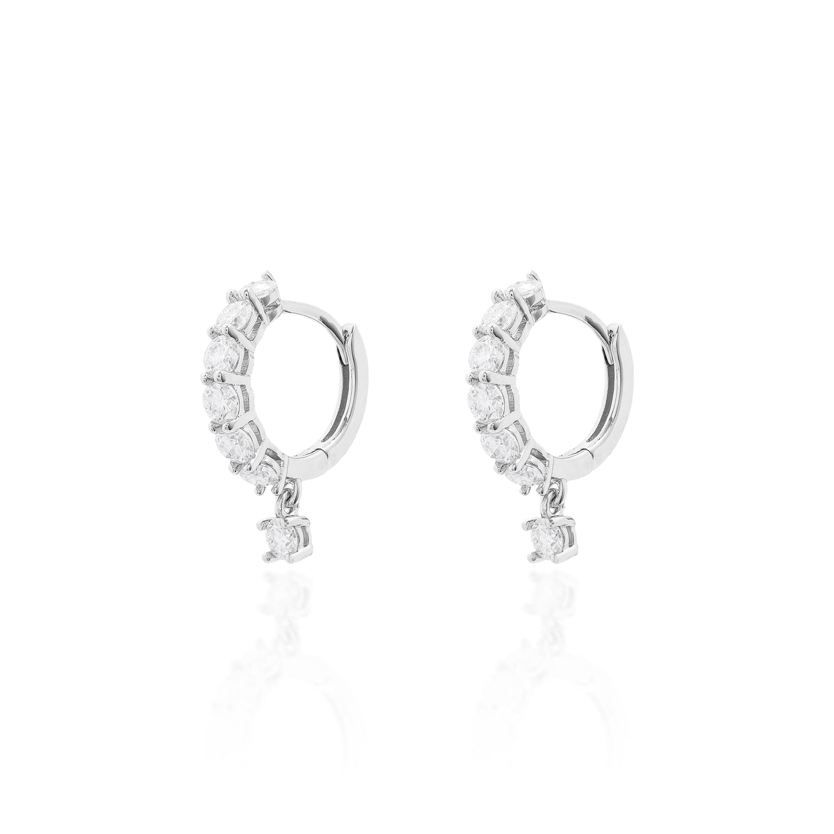 Argola Moissanite Prata 925