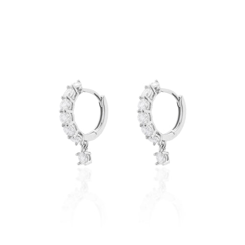 Argola Moissanite Prata 925
