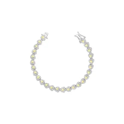 Pulseira Corações Cravejados