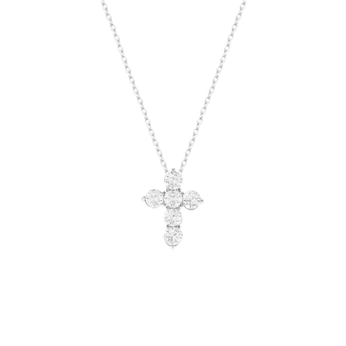 Colar Cruz em Moissanite Prata 925