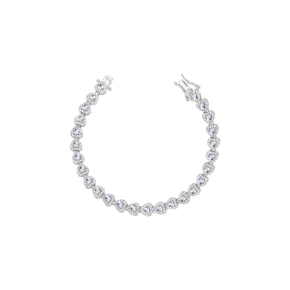 Pulseira Corações Cravejados