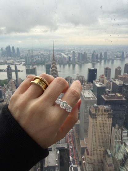 Anel Trio em Moissanite Prata 925