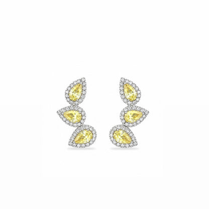 Brinco Ear Cuff Três Gotas Prata 925