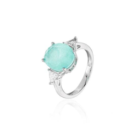 Anel Colombiana Oval Prata 925