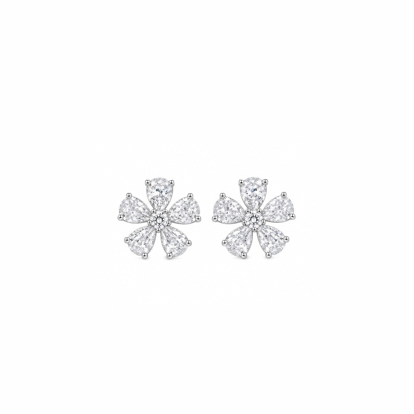 Brinco Flor Cristal