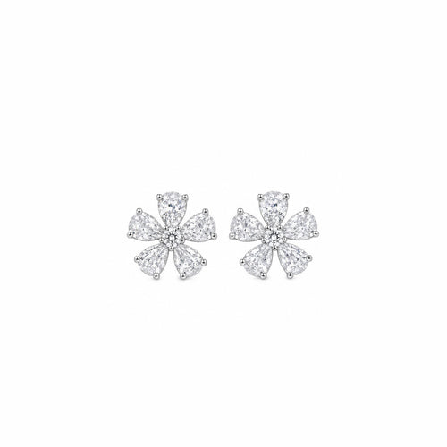 Brinco Flor Cristal