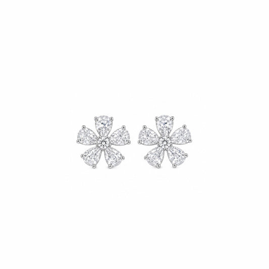 Brinco Flor Cristal
