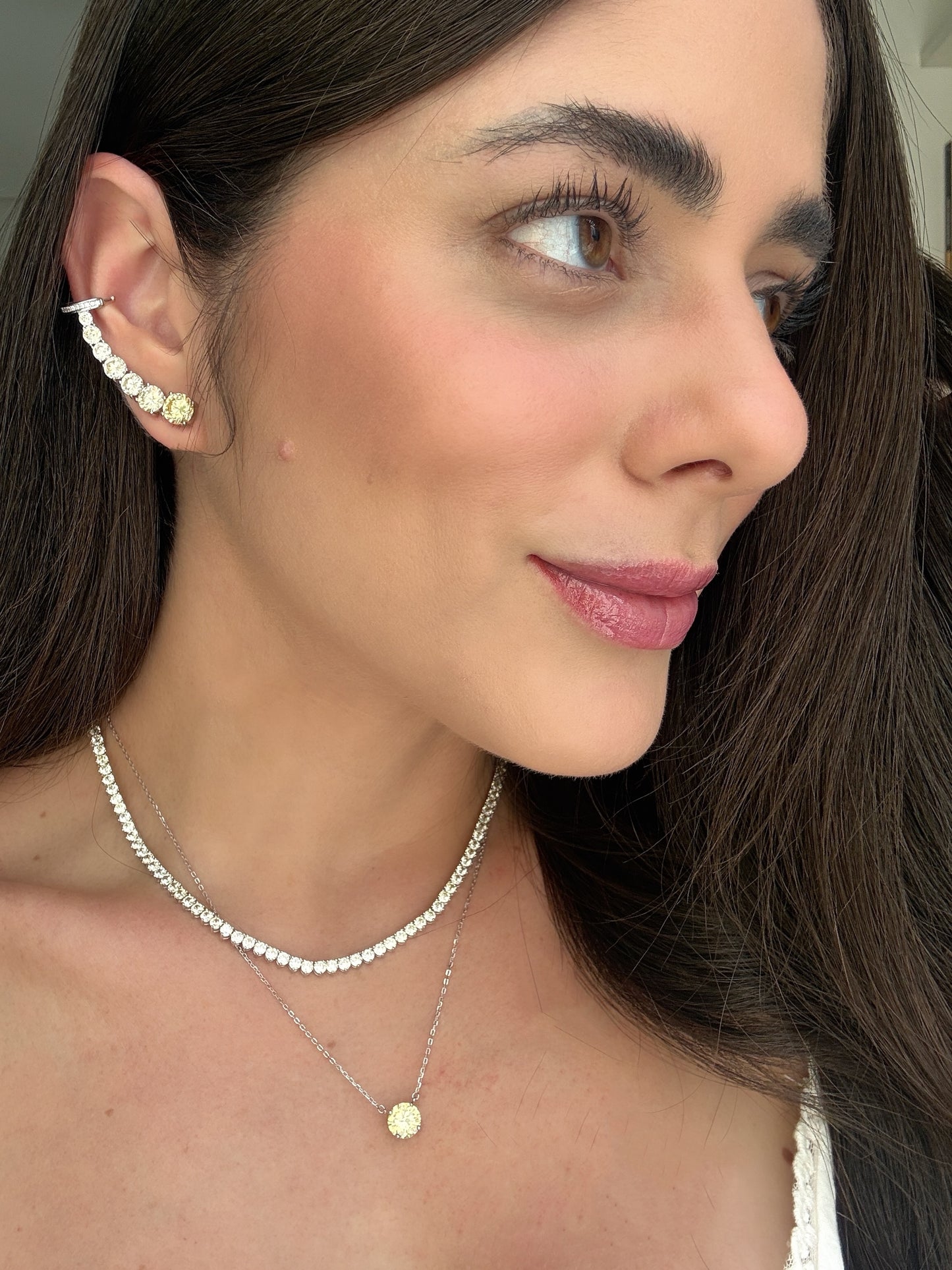 Ear Cuff Pontos de Luz Prata 925