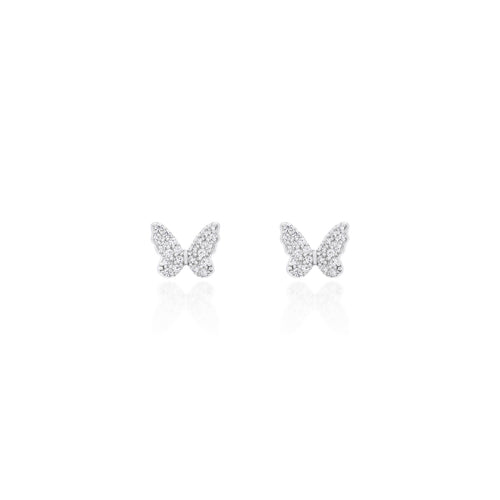 Brinco Borboleta 1mm Prata 925