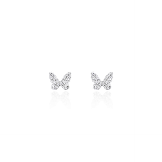 Brinco Borboleta 1mm Prata 925