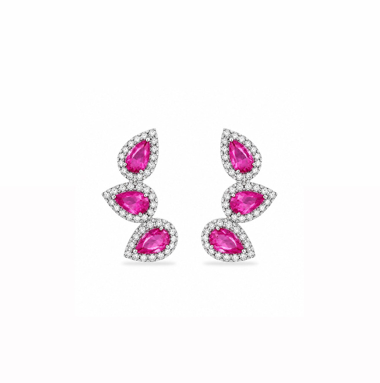 Brinco Ear Cuff Três Gotas Prata 925