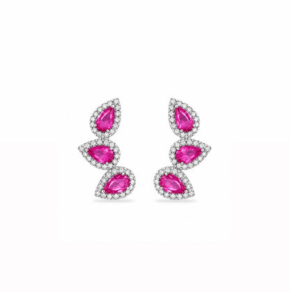 Brinco Ear Cuff Três Gotas Prata 925