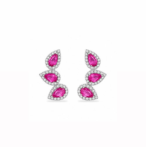 Brinco Ear Cuff Três Gotas Prata 925