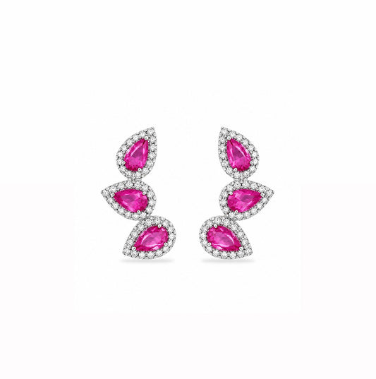 Brinco Ear Cuff Três Gotas Prata 925