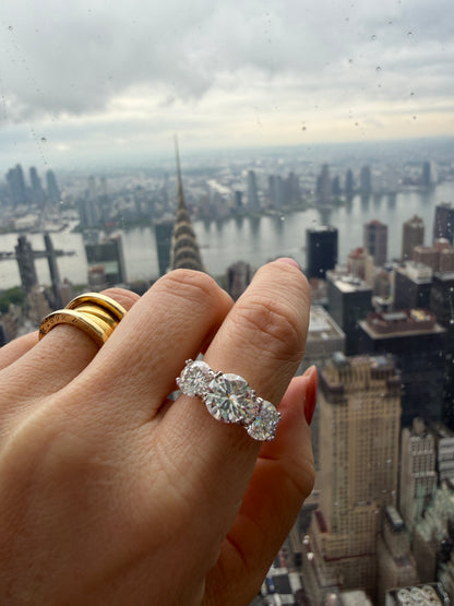 Anel Trio em Moissanite Prata 925
