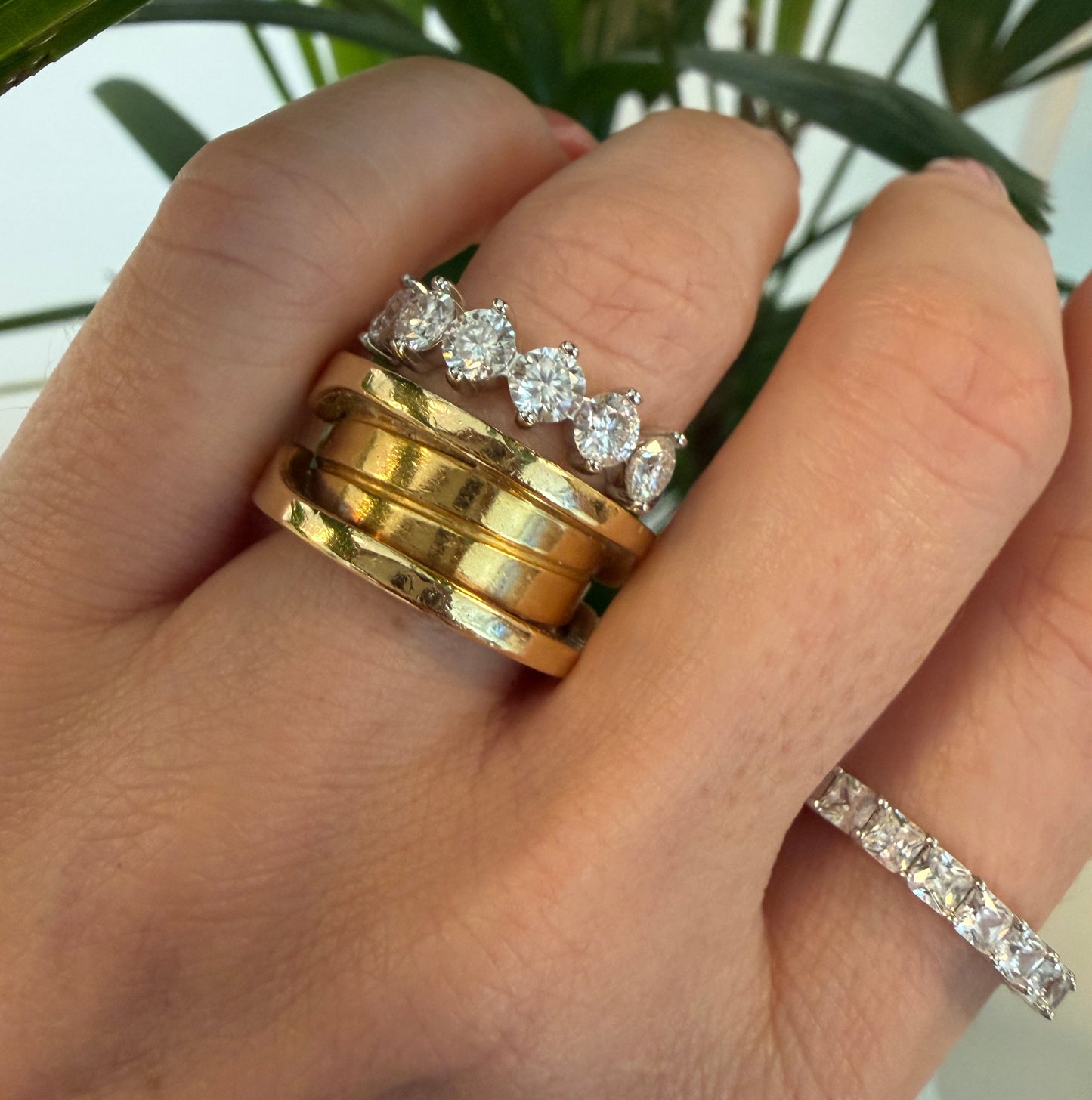 Anel Pontos de Luz Moissanite Prata 925