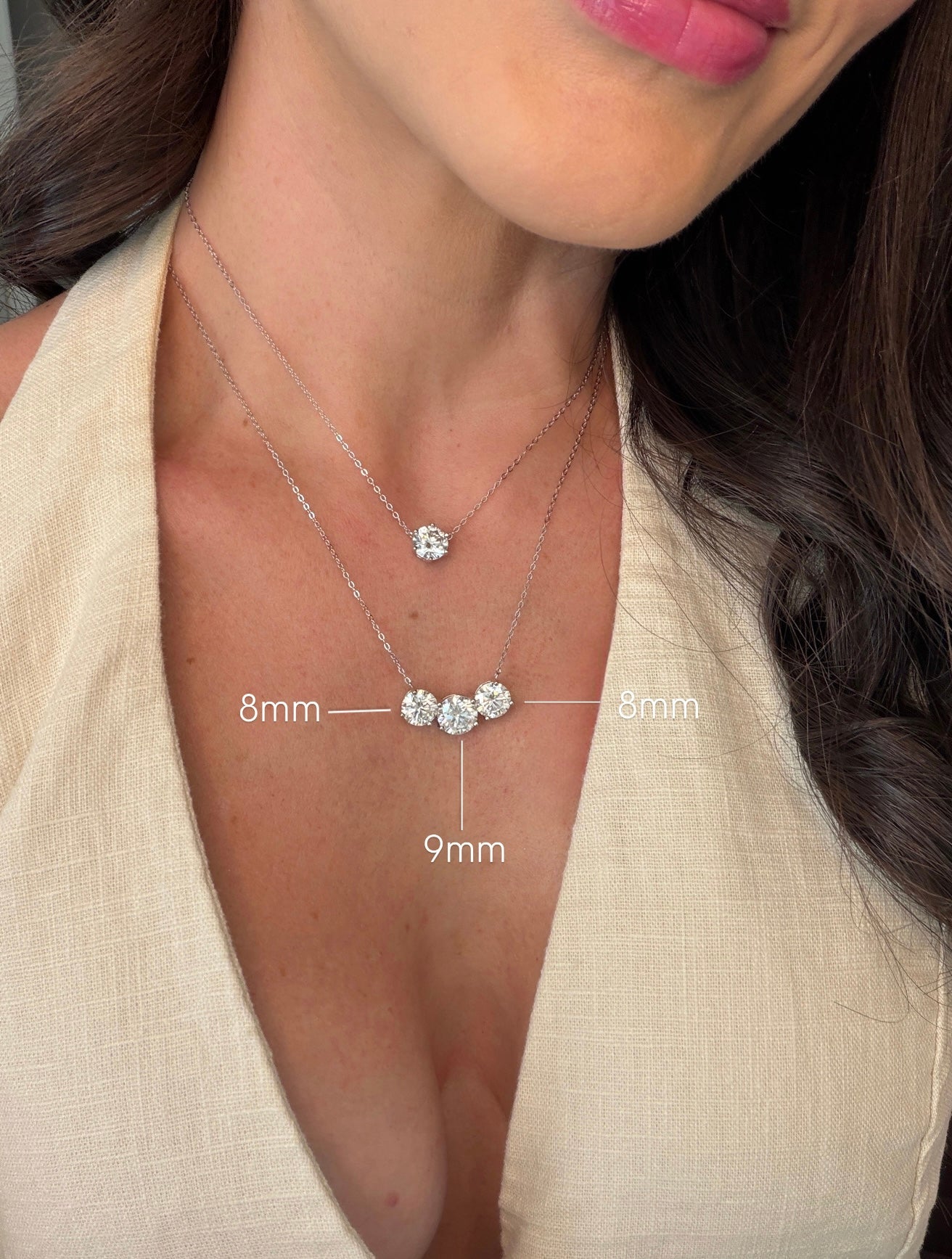 Colar Pontos de Luz Moissanite Prata 925