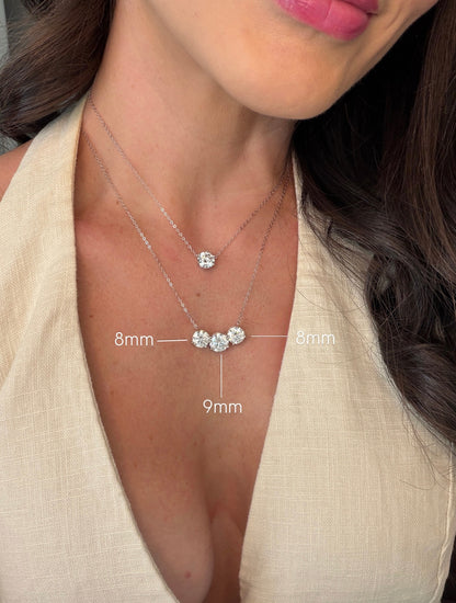 Colar Pontos de Luz Moissanite Prata 925
