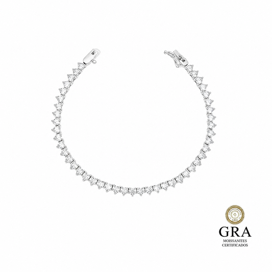 Pulseira Riviera em Moissanite Prata 925