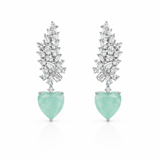 Brinco Ear Cuff Baguete Coração