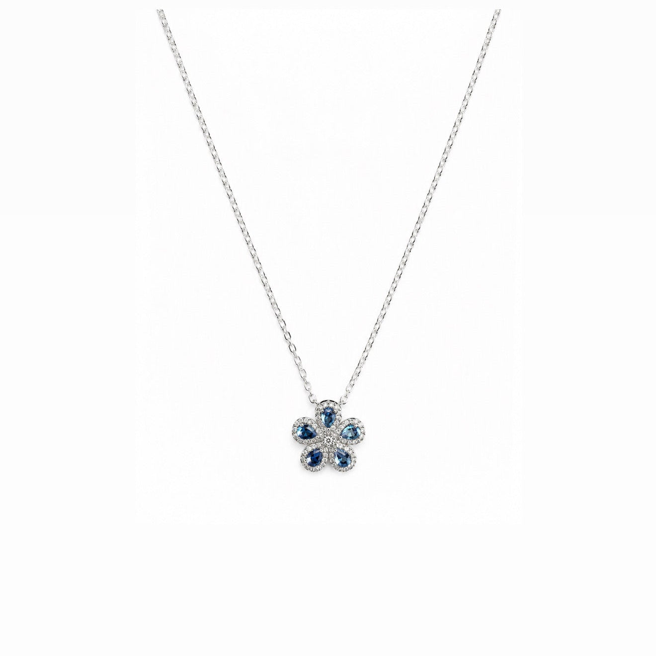 Colar Flor Prata 925