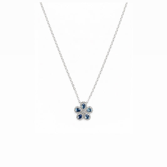 Colar Flor Prata 925