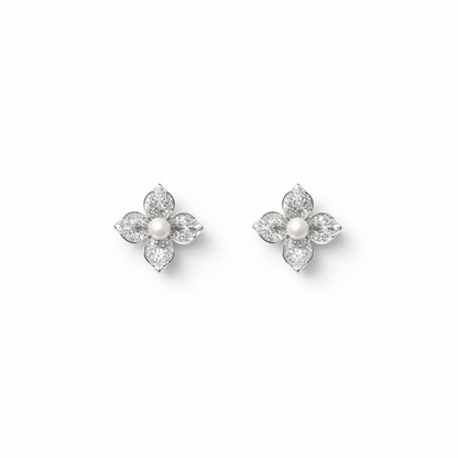 Brinco Flor Miolo Pérola
