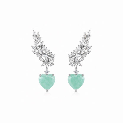 Brinco Ear Cuff Baguete Coração