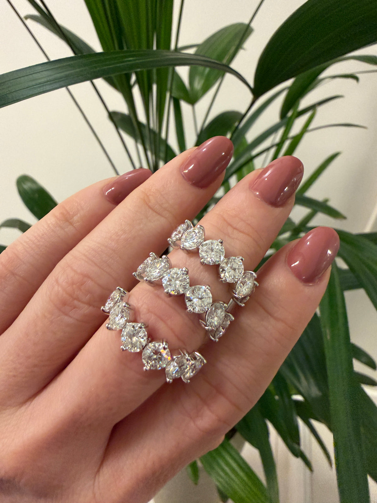 Anel Pontos de Luz Moissanite Prata 925