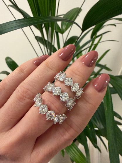 Anel Pontos de Luz Moissanite Prata 925