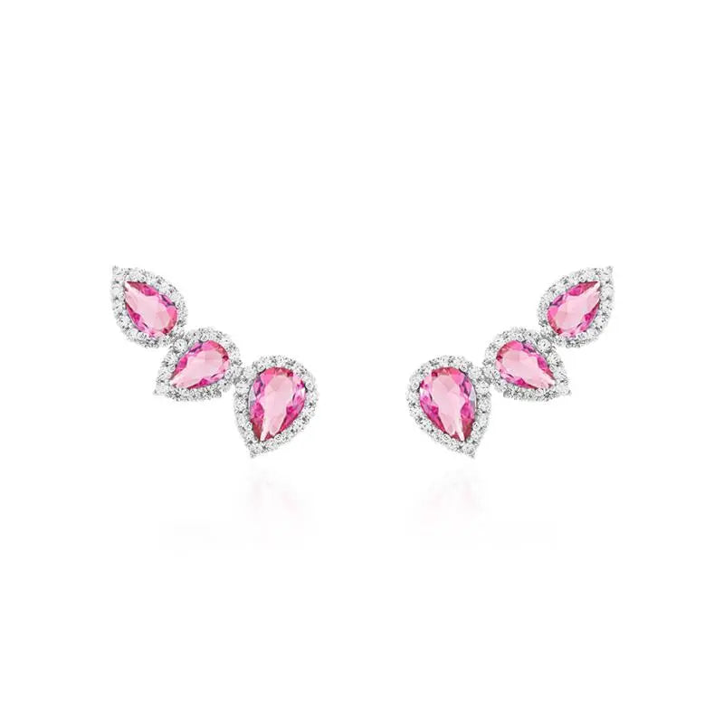 Brinco Ear Cuff Três Gotas Prata 925