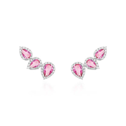 Brinco Ear Cuff Três Gotas Prata 925